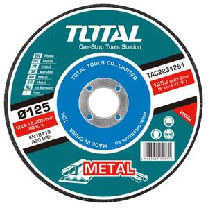 TOTAL METAL GRINDING DISC Φ - 125 X 6mm (TAC2231251)