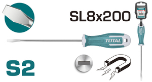 TOTAL SLOTTED SCREWDRIVER SL 8 X 200mm (THT268200)